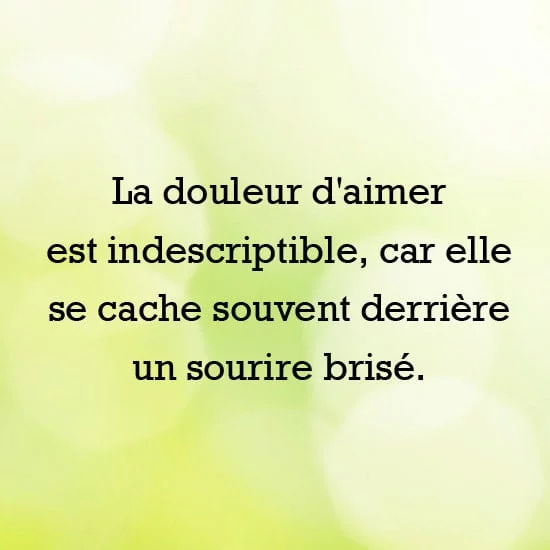 Citation sur la souffrance en amour