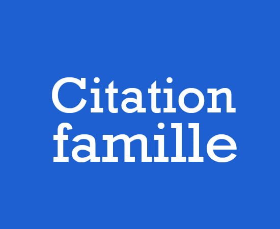 citation sur la famille