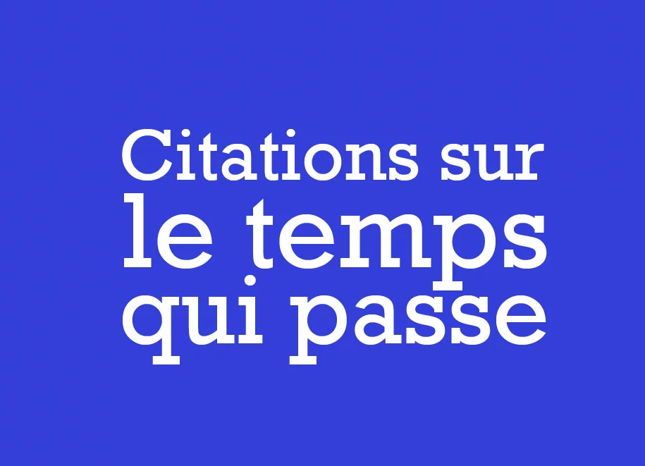 citation temps qui passe