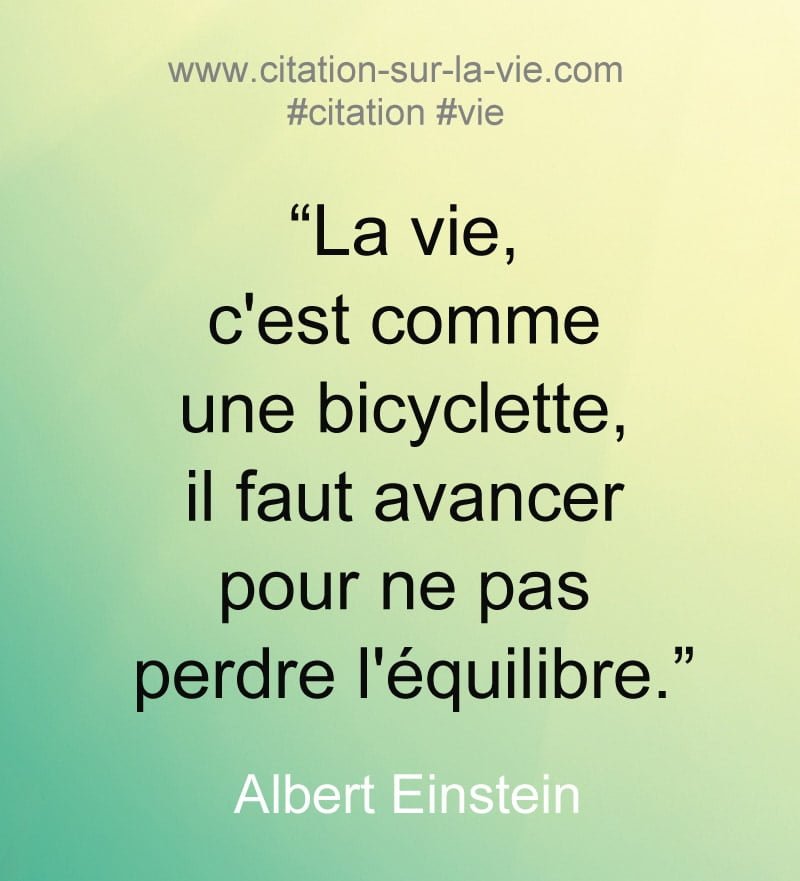 citation vie byciclette