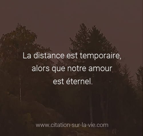 distance amour citation