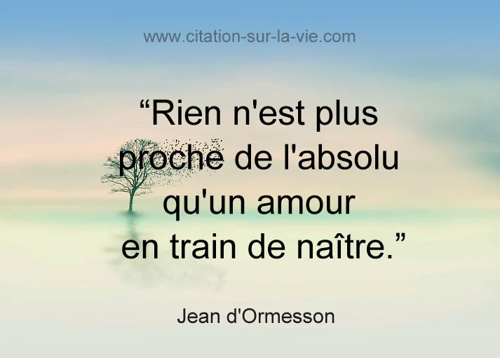 texte d-amour ormesson