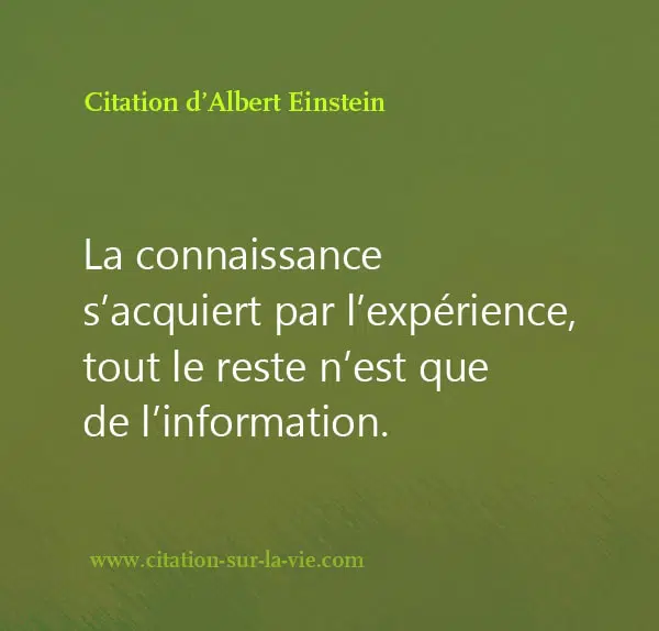 Citation d-Albert Einstein