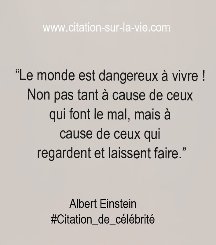Albert Einstein Citations Sur La Vie Le Monde
