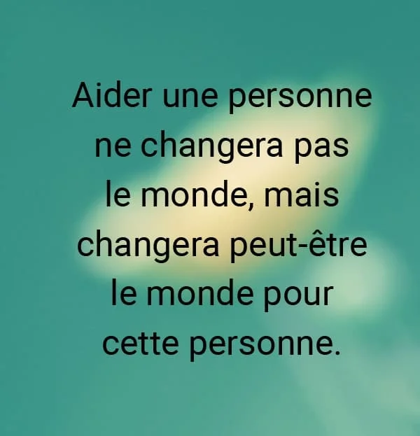 citation aider une personne