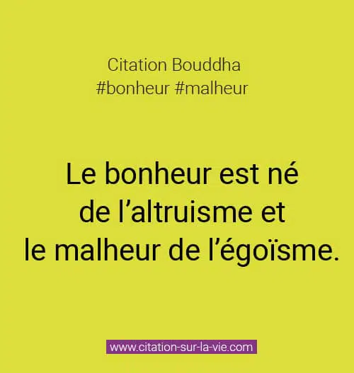 citation bouddha bonheur et malheur