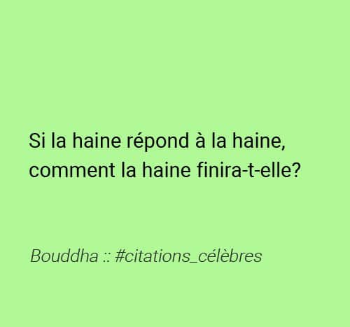 haine en citation bouddha