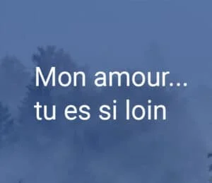 message mon amour tu est si loin