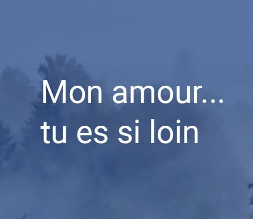 message mon amour tu est si loin