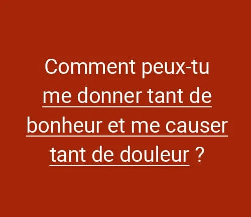 message triste pour lui elle