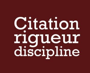 citation rigueur discipline