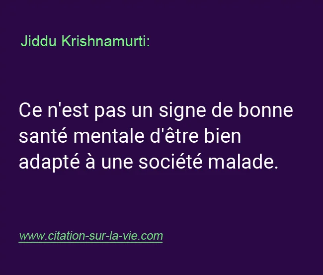 citation signe de bonne sante mentale