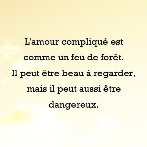 Citation amour complique courte