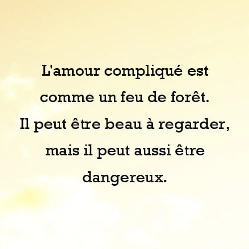 Citation amour complique courte