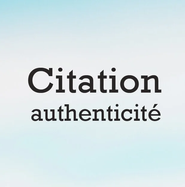 citation authenticite
