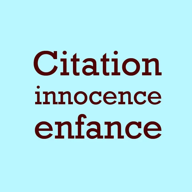 citation innocence enfance