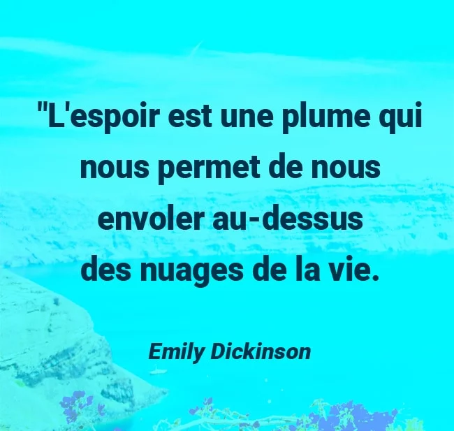 espoir est une plume nuages de la vie