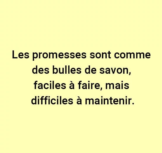 promesse difficile a maintenir