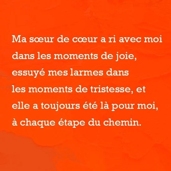 Amitie sœur de cœur