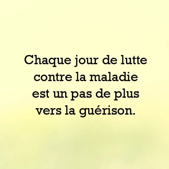Pensee positive pour personne malade
