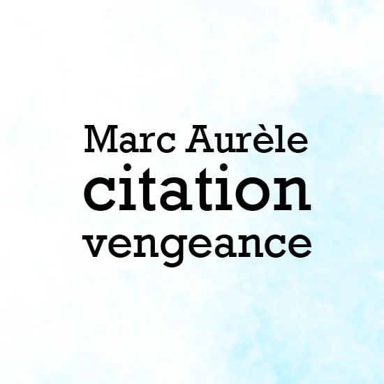 Marc Aurele citation vengeance