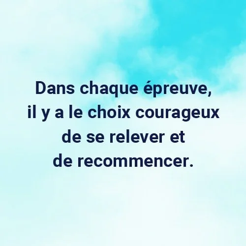 citation se relever apres une epreuve