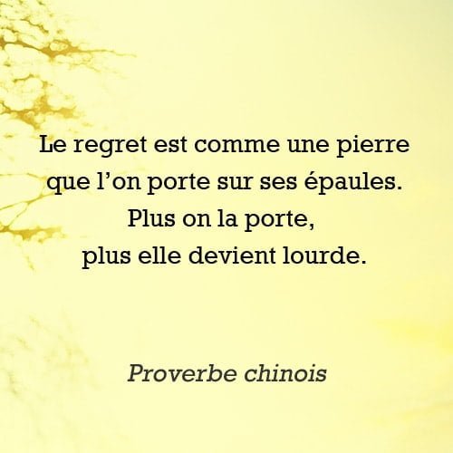 citation vivre sans regrets