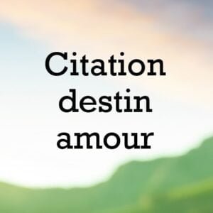 Citation destin amour